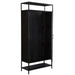 Kast Kala Mangohout Zwart 100x40x210 cm-Opbergkasten-Livingfurn