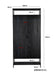 Kast Kala Mangohout Zwart 100x40x210 cm-Opbergkasten-Livingfurn