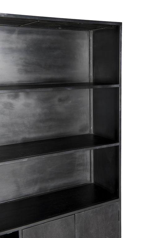 Kast Kala Mangohout Zwart 120x40 cm-Opbergkasten-Livingfurn