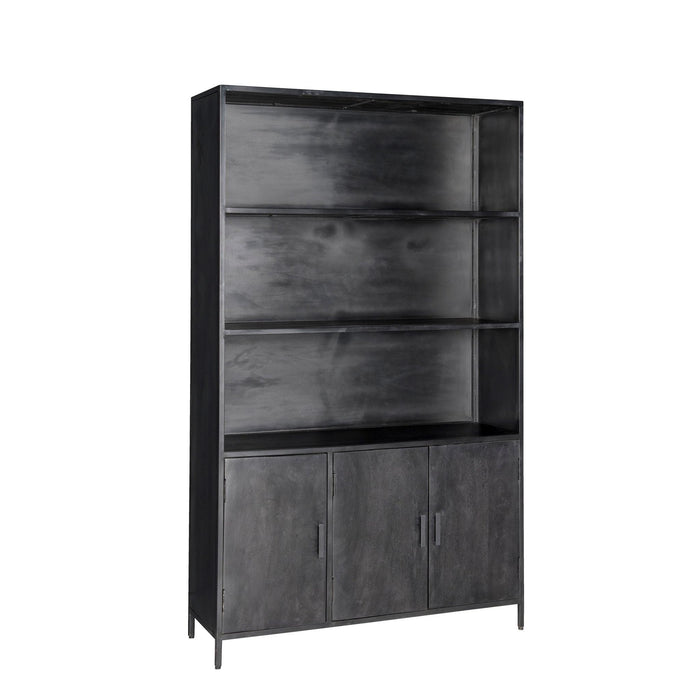 Kast Kala Mangohout Zwart 120x40x200 cm-Opbergkasten-Livingfurn