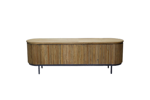 Kast Lausanne Teakhout Naturel hout 170x43 cm-Opbergkasten-Livingfurn