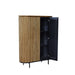 Kast Lausanne Teakhout Naturel hout 43x115x151 cm-Opbergkasten-Livingfurn