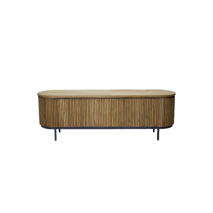 Kast Lausanne Teakhout Naturel hout 43x170x56 cm-TV-meubels-Livingfurn