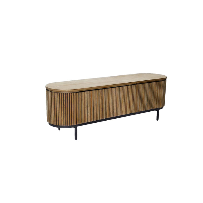 Kast Lausanne Teakhout Naturel hout 43x170x56 cm-TV-meubels-Livingfurn