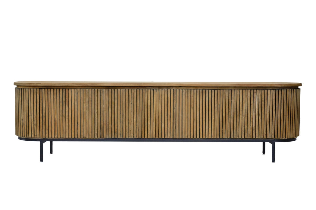 Kast Lausanne Teakhout Naturel hout 43x210x56 cm-TV-meubels-Livingfurn