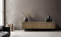 Kast Lausanne Teakhout Naturel hout 43x210x56 cm-TV-meubels-Livingfurn