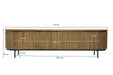 Kast Lausanne Teakhout Naturel hout 43x210x56 cm-TV-meubels-Livingfurn
