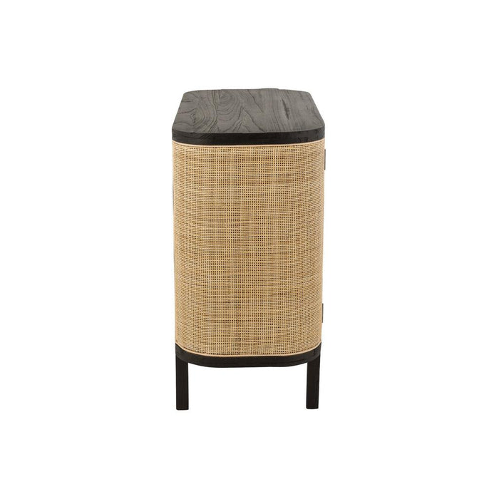 Lamp Zwart Meranti hout 45 cm-Tafellampen-J-Line