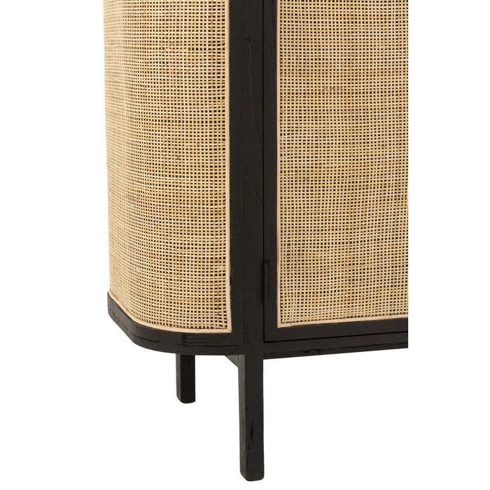 Lamp Zwart Meranti hout 45 cm-Tafellampen-J-Line
