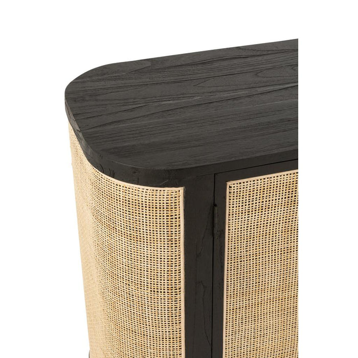 Lamp Zwart Meranti hout 45 cm-Tafellampen-J-Line