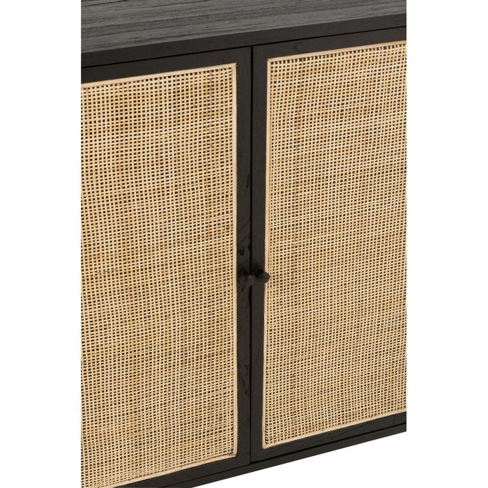 Lamp Zwart Meranti hout 45 cm-Tafellampen-J-Line