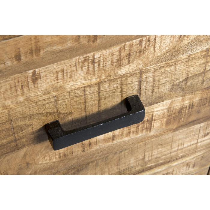 Kast Nairobi Mangohout Naturel hout 100x43x150 cm-Opbergkasten-Livingfurn