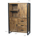 Kast Nairobi Mangohout Naturel hout 100x43x150 cm-Opbergkasten-Livingfurn