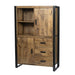 Kast Nairobi Mangohout Naturel hout 100x43x150 cm-Opbergkasten-Livingfurn