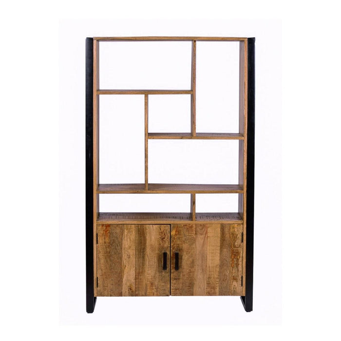 Kast Nairobi Mangohout Naturel hout 110x43x180 cm-Opbergkasten-Livingfurn
