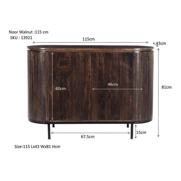 Kast Noor Mangohout Bruin 115x43x81 cm-Dressoirs-Livingfurn