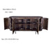 Kast Noor Mangohout Bruin 170x43x81 cm-Dressoirs-Livingfurn