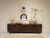 Kast Noor Mangohout Bruin 210x43x56 cm-TV-meubels-Livingfurn