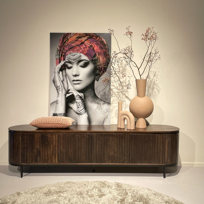 Kast Noor Mangohout Bruin 210x43x56 cm-TV-meubels-Livingfurn