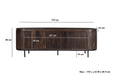 Kast Noor Mangohout Bruin 43x170x56 cm-TV-meubels-Livingfurn