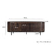 Kast Noor Mangohout Bruin 43x170x56 cm-TV-meubels-Livingfurn