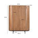 Kast Noor Mangohout Naturel hout 115x43x151 cm-Opbergkasten-Livingfurn