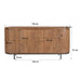 Kast Noor Mangohout Naturel hout 170x43x81 cm-Dressoirs-Livingfurn