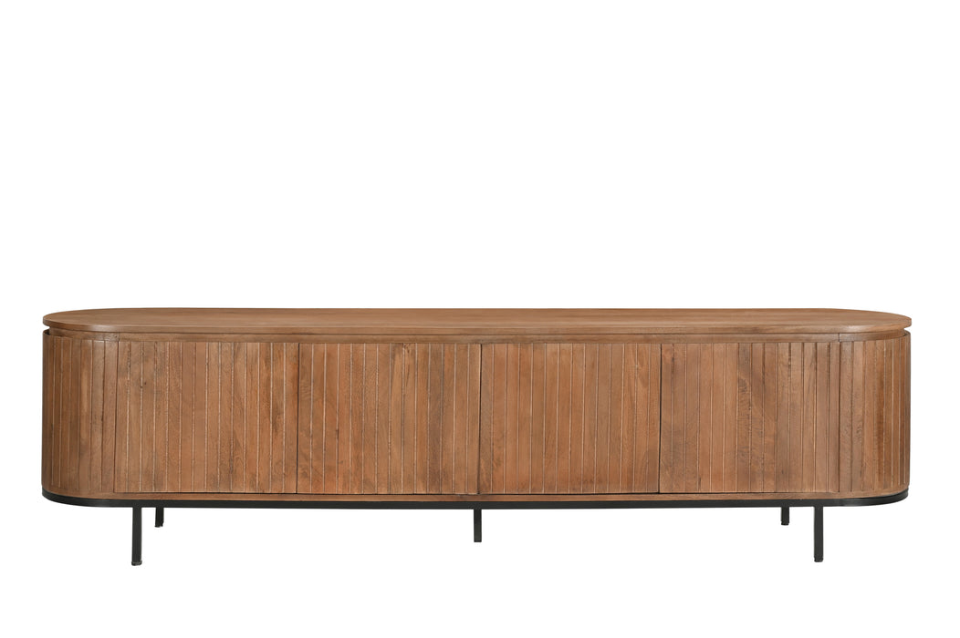 Kast Noor Mangohout Naturel hout 210x43x56 cm-TV-meubels-Livingfurn