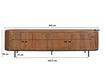 Kast Noor Mangohout Naturel hout 210x43x56 cm-TV-meubels-Livingfurn