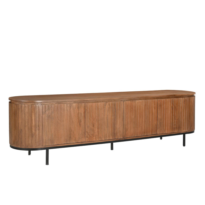 Kast Noor Mangohout Naturel hout 210x43x56 cm-TV-meubels-Livingfurn