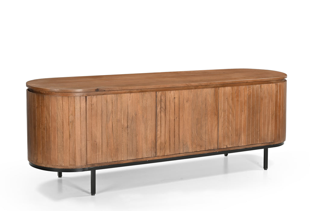 Kast Noor Mangohout Naturel hout 43x170x56 cm-TV-meubels-Livingfurn