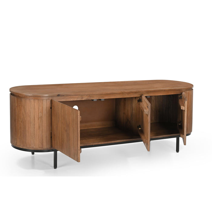 Kast Noor Mangohout Naturel hout 43x170x56 cm-TV-meubels-Livingfurn