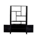 Kast Norris Mangohout Zwart 110x43x180 cm-Opbergkasten-Livingfurn