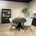 Kast Norris Mangohout Zwart 110x43x180 cm-Opbergkasten-Livingfurn