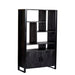 Kast Norris Mangohout Zwart 110x43x180 cm-Opbergkasten-Livingfurn