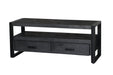 Kast Norris Mangohout Zwart 120x45x50 cm-TV-meubels-Livingfurn