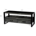 Kast Norris Mangohout Zwart 120x45x50 cm-TV-meubels-Livingfurn