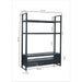 Kast Norris Mangohout Zwart 150x45x200 cm-TV-meubels-Livingfurn