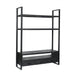 Kast Norris Mangohout Zwart 150x45x200 cm-TV-meubels-Livingfurn