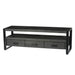 Kast Norris Mangohout Zwart 150x45x50 cm-TV-meubels-Livingfurn