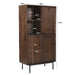 Kast Ravenstein Mangohout Bruin 170x40x90 cm-Opbergkasten-Livingfurn