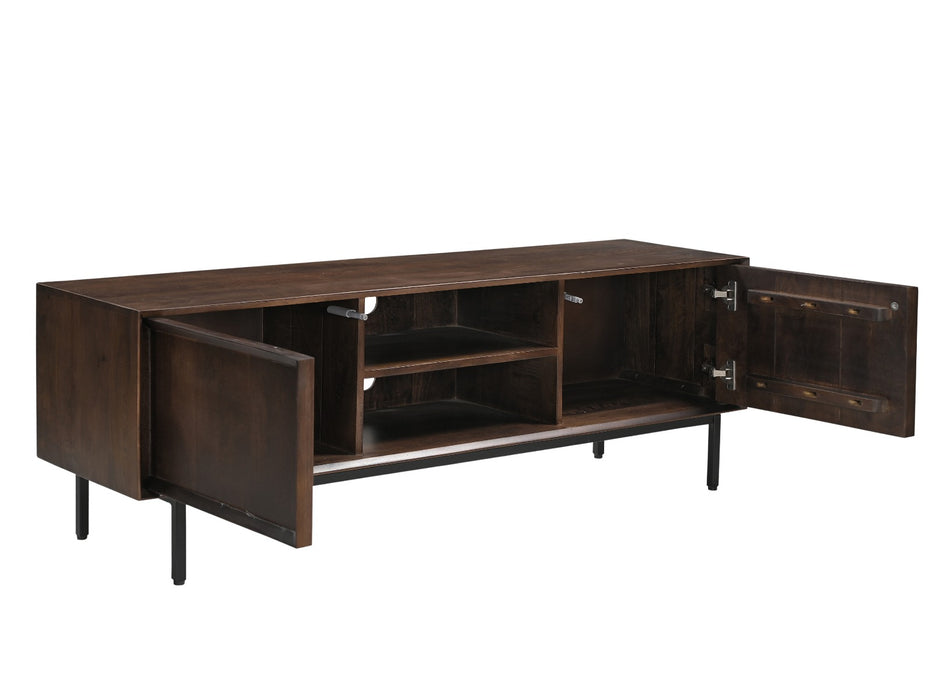 Kast Ravenstein Mangohout Bruin 50x40x150 cm-TV-meubels-Livingfurn