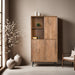 Kast Ravenstein Mangohout Naturel hout 40x170x90 cm-Opbergkasten-Livingfurn