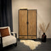 Kast Sturdy Mangohout Naturel hout 100x40x170 cm-Opbergkasten-Livingfurn