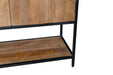 Kast Sturdy Mangohout Naturel hout 100x40x210 cm-Opbergkasten-Livingfurn