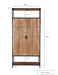 Kast Sturdy Mangohout Naturel hout 100x40x210 cm-Opbergkasten-Livingfurn
