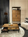 Kast Sturdy Mangohout Naturel hout 100x40x210 cm-Opbergkasten-Livingfurn