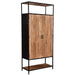 Kast Sturdy Mangohout Naturel hout 100x40x210 cm-Opbergkasten-Livingfurn