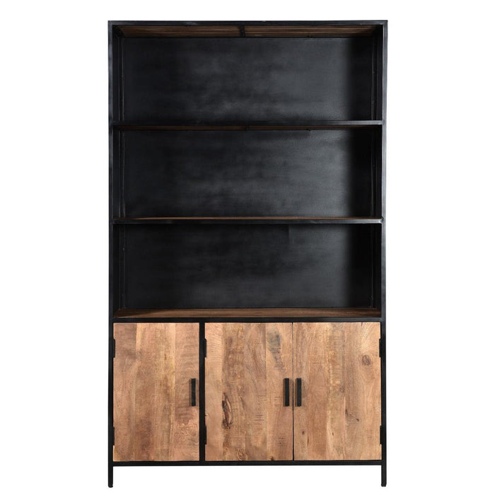 Kast Sturdy Mangohout Naturel hout 120x40x200 cm-Opbergkasten-Livingfurn
