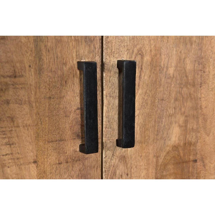 Kast Sturdy Mangohout Naturel hout 65x40x200 cm-Opbergkasten-Livingfurn